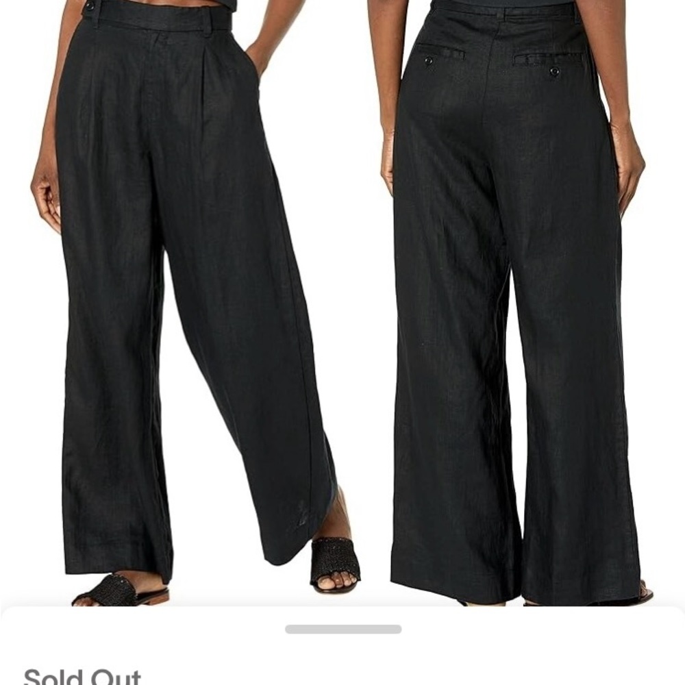 MADEWELL rare 100%  linen, wide-leg, pants size zero